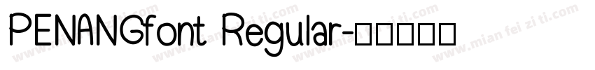 PENANGfont Regular字体转换